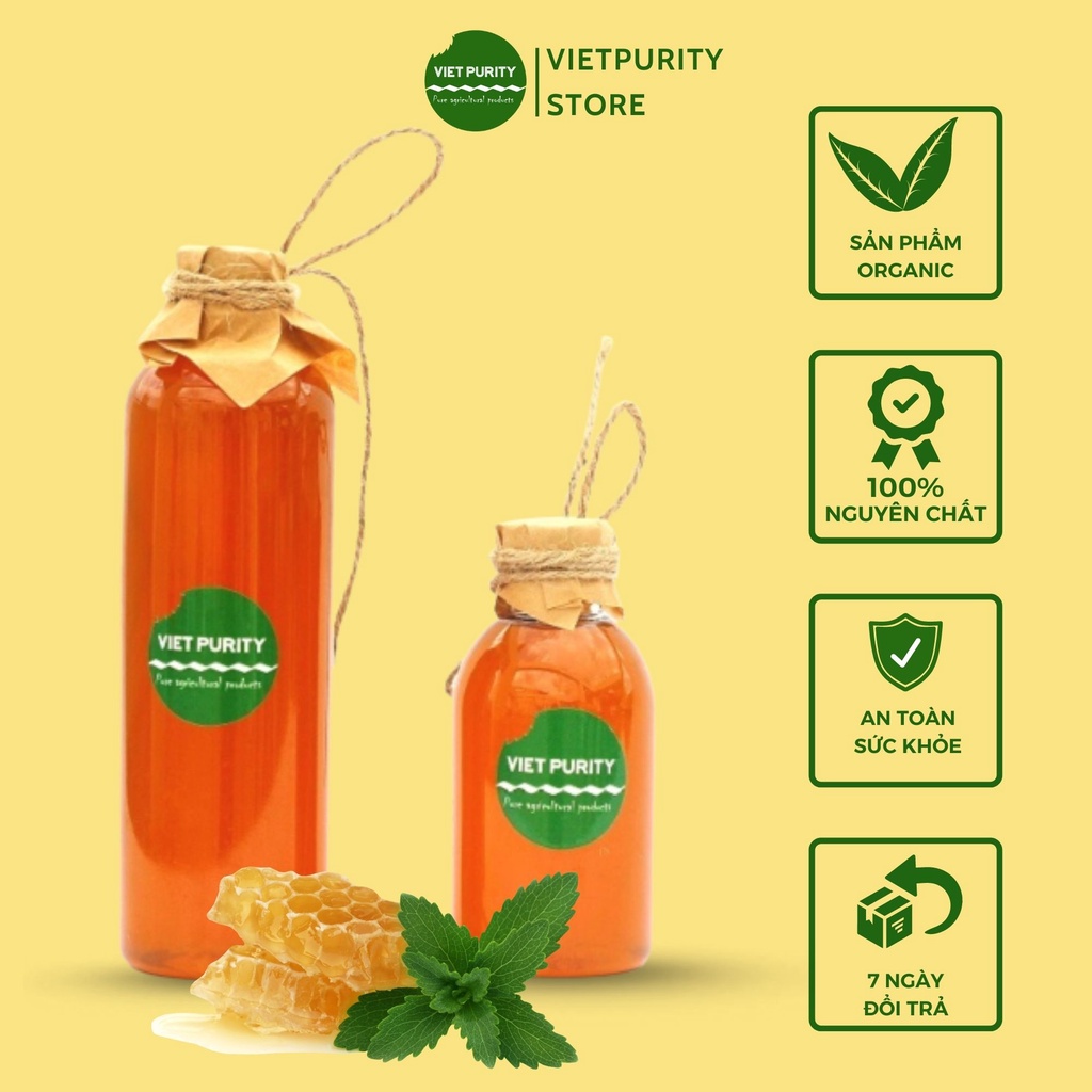 Mật ong rừng hoa cà phê Daklak nguyên chất tự nhiên 500ml Vietpurity