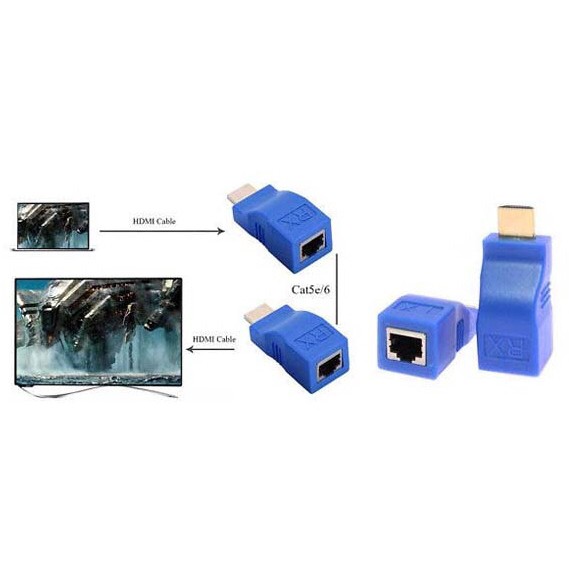 Bộ Truyền Tín Hiệu⚡️HDMI To LAN 30m, Kéo Dài Hdmi Qua Dây Mạng 30m. Bh 6 Tháng⚡️C.Brand