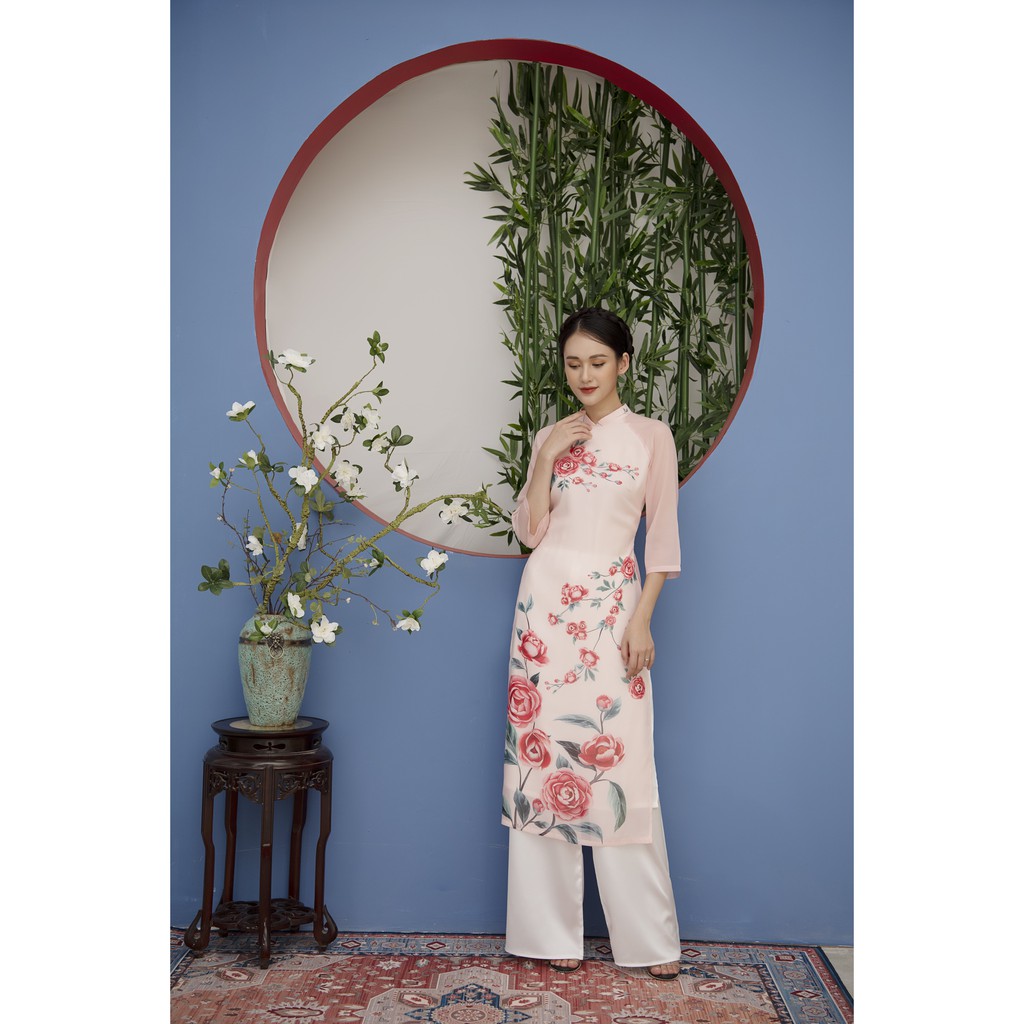 Áo dài cách tân 🎀FREESHIP🎀 Áo dài truyền thống lụa in hoa | BigBuy360 - bigbuy360.vn