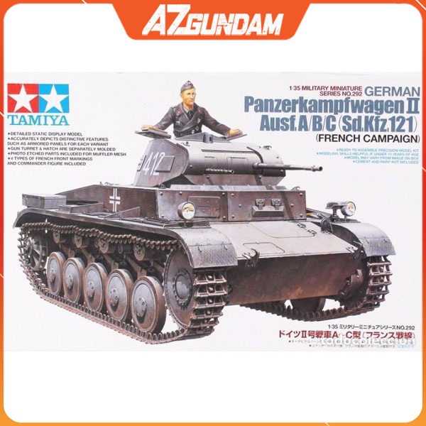 Mô Hình Lắp Ráp Tank Panzer kampfwagen II Ausf ABC Chính hãng Tamiya Tỉ Lệ 1/35