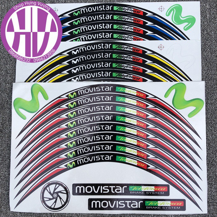 Tem dán vành phản quang MOVISTAR