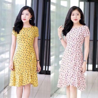 New đầm hoa nhí bèo dọc thân dưới v216