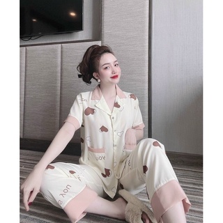 Đồ bộ lụa Mango mặc nhà. Đồ bộ quần đùi. Đồ bộ quần dài