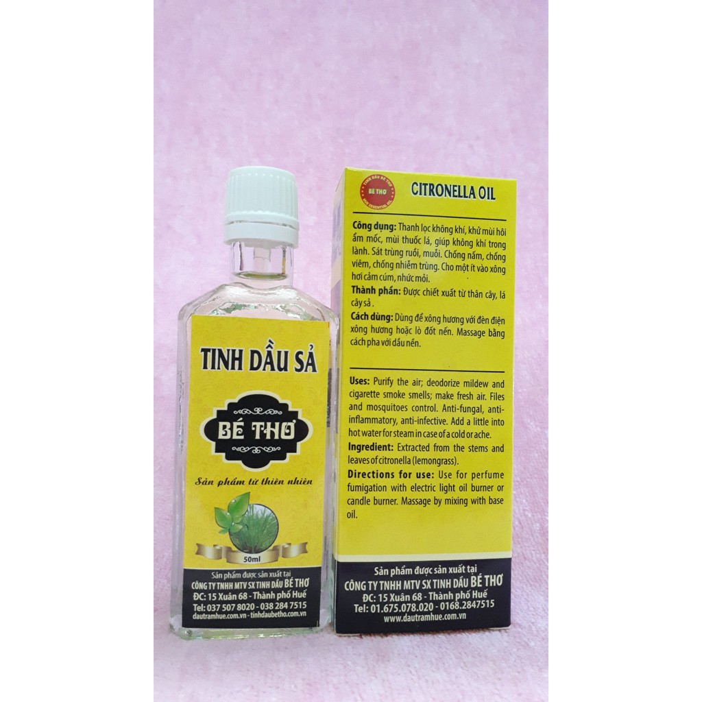 Tinh dầu sả Bé Thơ 50ml