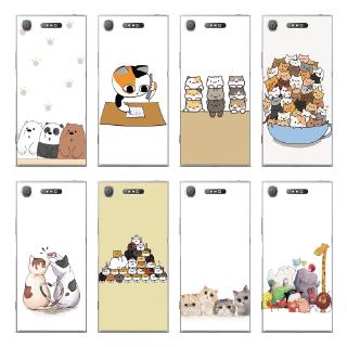 Ốp điện thoại TPU mềm họa tiết mèo hoạt hình đáng yêu cho SONY XPERIA L1 / L2 / L3 /XA1/ XA ULTRA/ C6