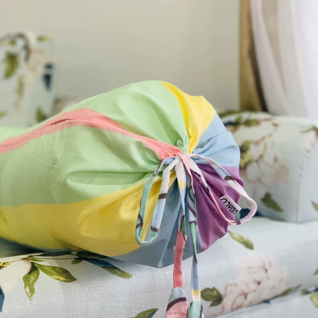 Vỏ gối ôm poly cotton 3D 1mx35cm đồng bộ với set chăn ga