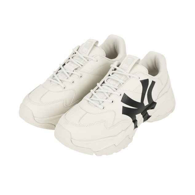 [CHÍNH HÃNG] GIÀY SNEAKER MLB BIG BALL CHUNKY A NEW YORK YANKEES - *MÀU TAN LOGO ĐEN* -  Code: 32SHC1011 50B