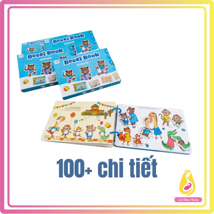 Học liệu Busy book bóc dán cho bé Lalala baby nhiều chủ đề đa dạng, song ngữ Anh Việt
