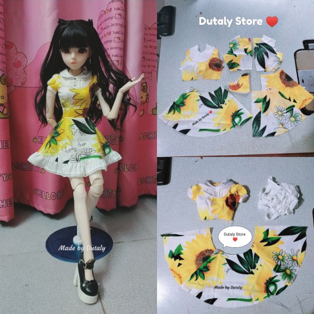 Váy hoa cho doll 1/3 🌻 (hàng đặt may, k có sẵn)