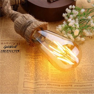 COMBO 10 Bóng Đèn Led Edison ST64 Vỏ Vàng