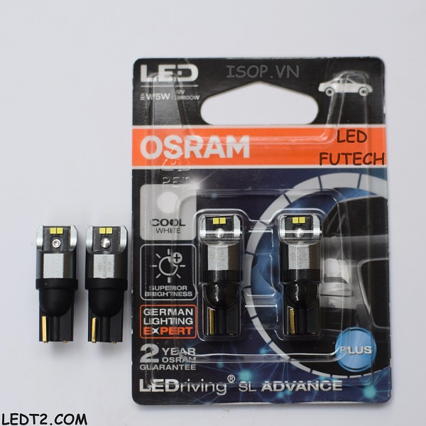 [LEDT2 ISOP] [Bảo hành 5 năm] Đèn Led Osram chân T10 [Số lượng: 1 Cặp]