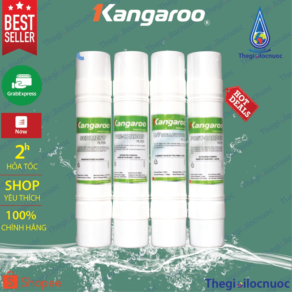 Bộ lõi lọc nước Kangaroo KG47, và máy UF chính hãng