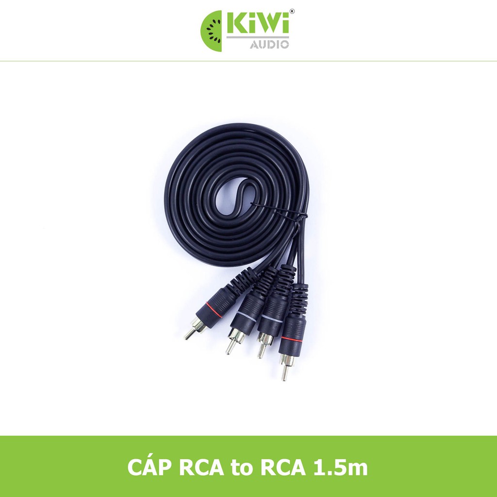 Dây audio Kiwi cao cấp 2 AV hoa sen ra 2 AV bằng đồng