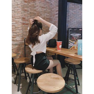 Áo kiểu Voan Cột Nơ Sau👉🏿