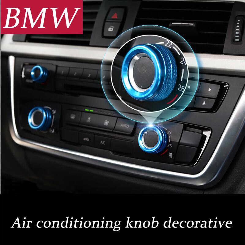 Nút Vặn Điều Hòa Không Khí Hình Tròn Trang Trí Cho bmw e70 e71 f15 f16 x1 x5 x6 f30 f20 f32 f10 f34 f01 f07 gt