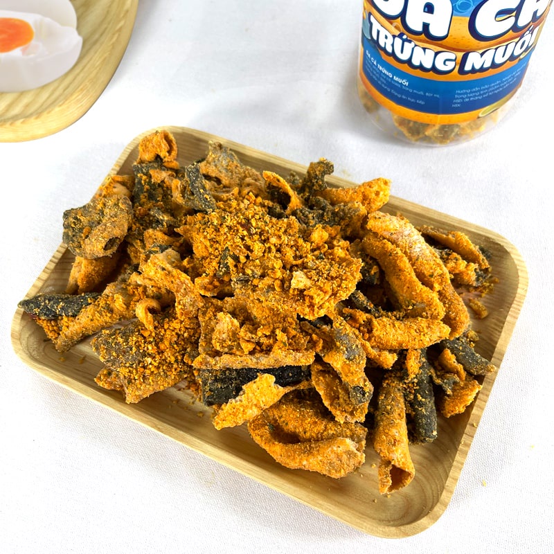 Da cá trứng muối 180g LhyFood, đồ ăn vặt Hà Nội, vừa ngon vừa rẻ