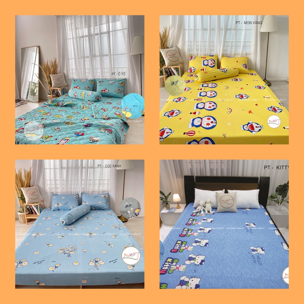 Ga chống thấm cho bé chính hãng PT, chất liệu cotton cao cấp, drap chống thấm tuyệt đối, bé tè lau là sạch(ib chọn mẫu)