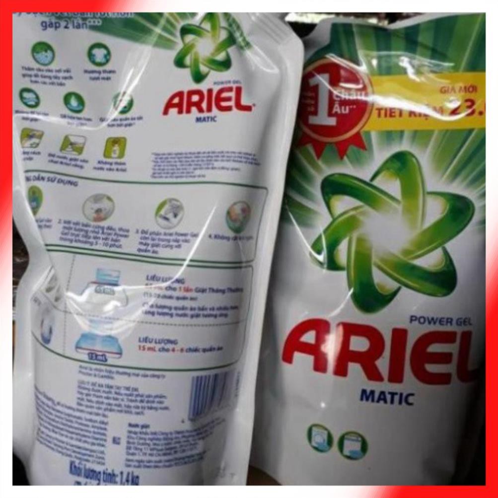 lunglinh09 Hàng hot - combo Ariel Matic nước giặt Túi 1.4Kg