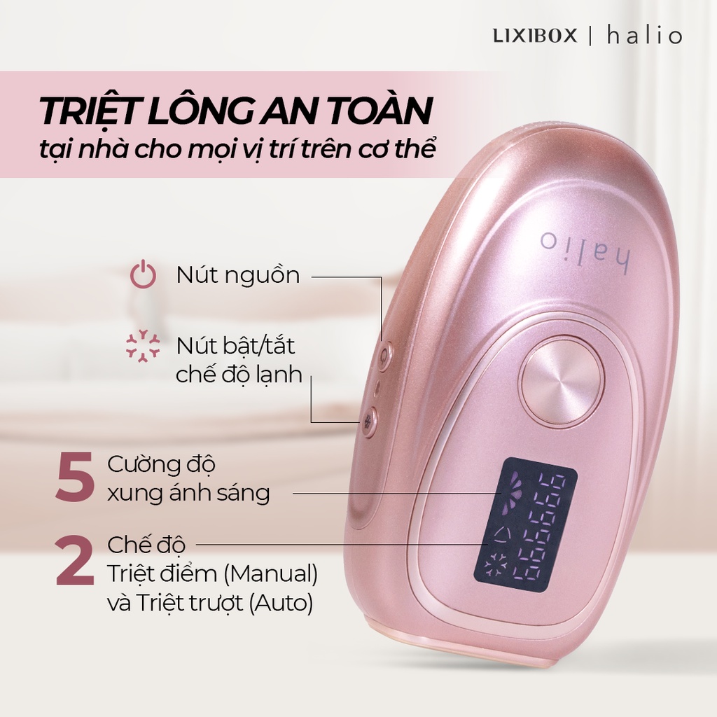Máy Triệt Lông Băng Lạnh Trẻ Hóa Da Halio IPL Cooling Hair Removal Device