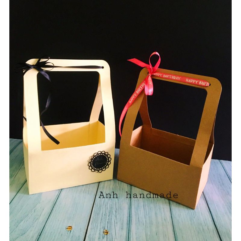 Giỏ giấy cắm hoa cao cấp cắt từ khuôn thép