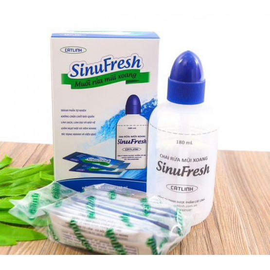 Bình rửa mũi CÁT LINH SinuFresh Kèm 10 Gói Muối hiệu quả cao hàng chính hãng công ty cát linh