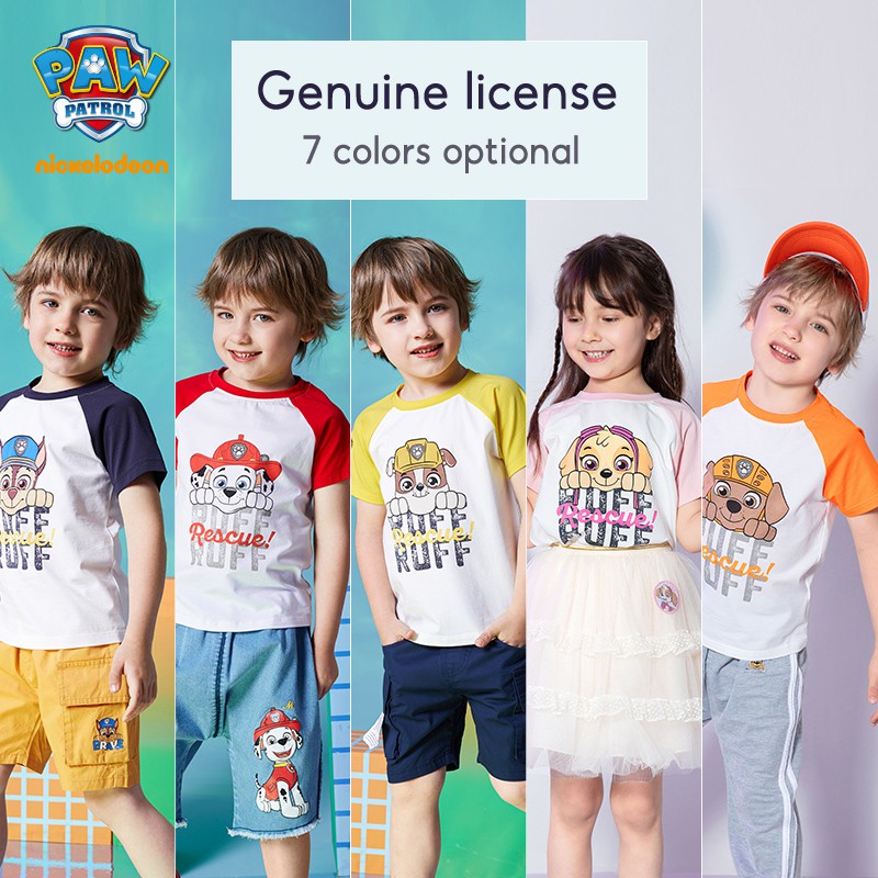 Áo Thun Tay Ngắn In Hình Paw PATROL Thời Trang Cho Bé
