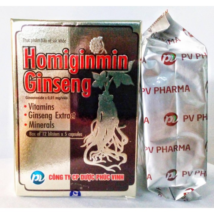 Viên Uống Bổ Xung Sức Khỏe - Homiginmin Ginseng - Nâng Cao Sức Đề Kháng - Giảm Mệt Mỏi