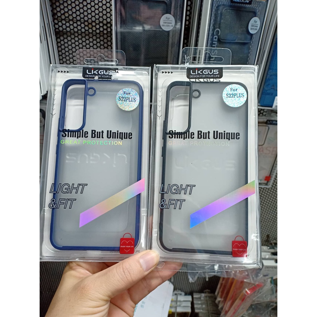 Ốp Lưng Samsung S22 + Plus S22 Ultra 5G Likgus Lưng Nhám Viền Dẻo Chống Sốc