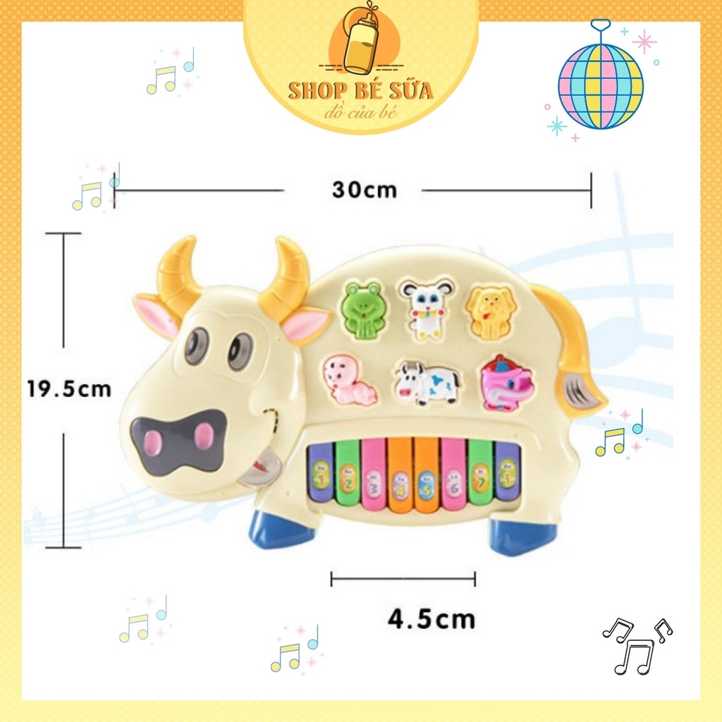 Đồ Chơi Phát Nhạc Cho Bé, Đồ Chơi Đàn Piano Hình Con Vật Phát Sáng Đa Dạng Mẫu