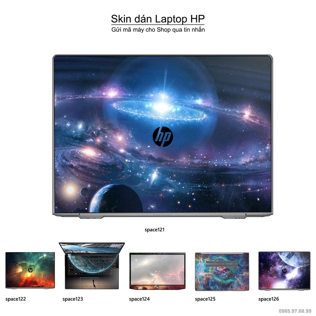 Skin dán Laptop HP in hình không gian nhiều mẫu 21 (inbox mã máy cho Shop)