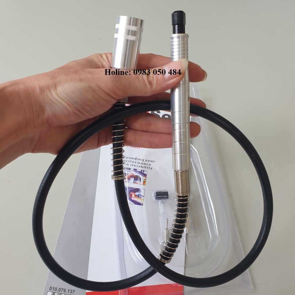Dây nối dài máy khoan mài khắc đầu 3mm tay cầm nhôm trắng mutilset hay dây truyền động nối dài máy khoan