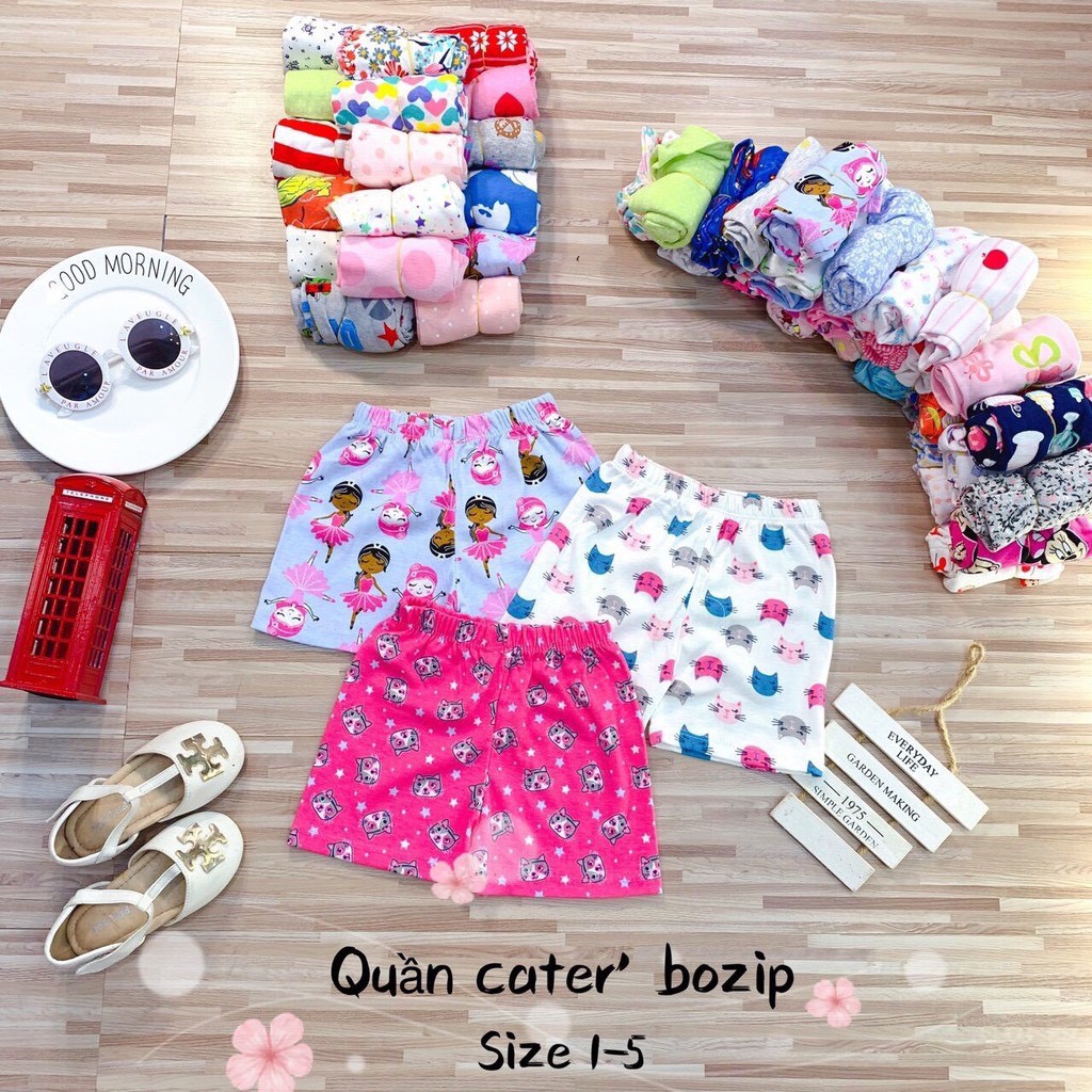 SET 10 Quần Đùi Bozip Cotton Loại 1 Siêu Đẹp Cho Bé Trai, Bé Gái