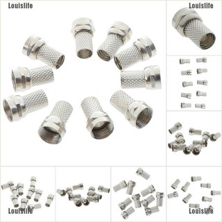 Bộ 10 đầu nối 75-5 F cho cáp đồng trục ăng ten vệ tinh TV RG6
