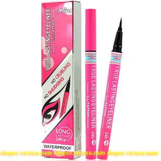 Kẻ Mắt Nước Mực Đen 8Ml Mira True Lasting Eyeliner Không Lem, Không Trôi Chính Hãng.