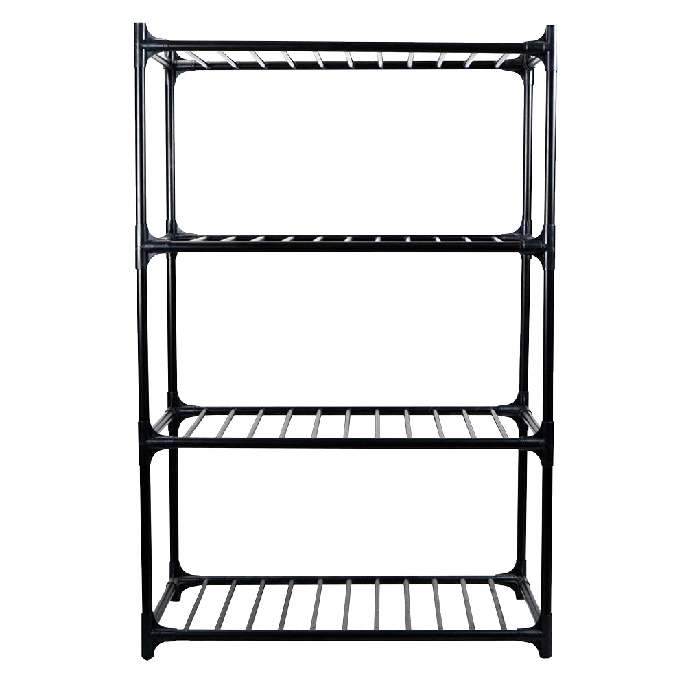 HomeBase FURDINI Bộ kệ để đồ bằng thép có 4 ngăn lưu trữ đồ đạc Thái Lan W90xH139xD45cm màu đen