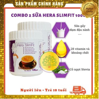 Combo 2 hộp sữa giảm cân hera slimfit 100g❤️giảm cân khoa học❤️giảm cân nhanh♥️giảm cân cho mẹ sau sinh