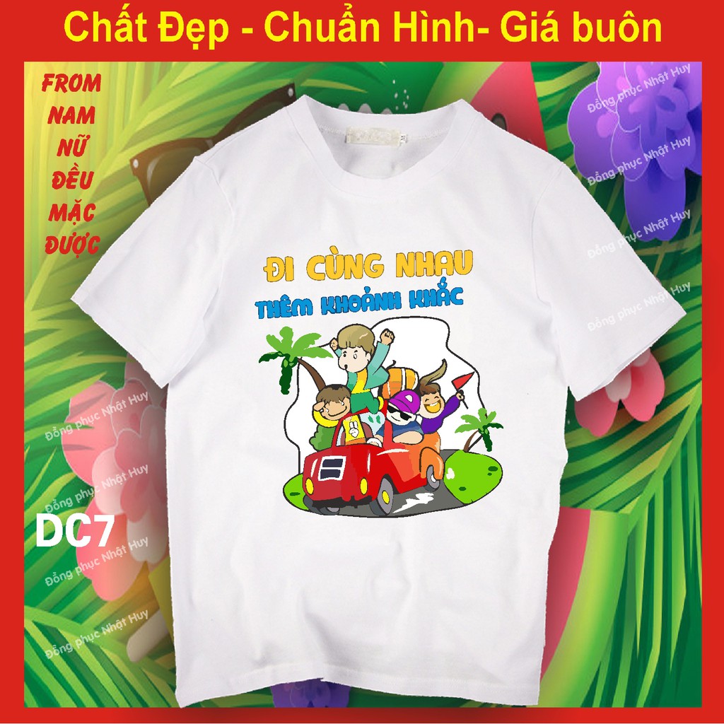 áo nhóm đi chơi DC6, du lịch,biển, phông, thun,cotton, một gia đình là chơi hết mình