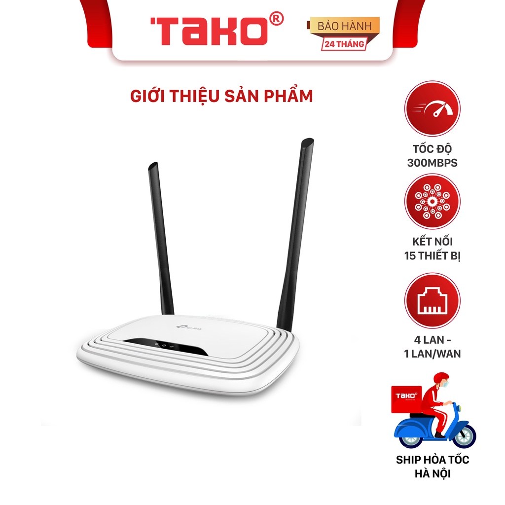 Router wifi TP-Link TL-WR841N Chuẩn N Tốc Độ 300Mbps . Chính hãng, BH 24 tháng