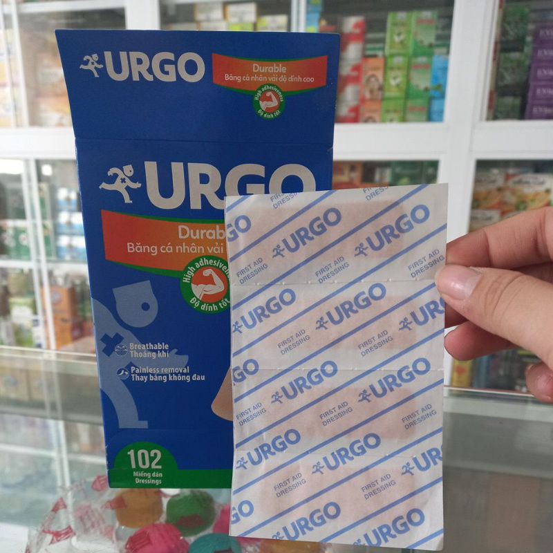 băng cá nhân urgo vải (3 miếng)