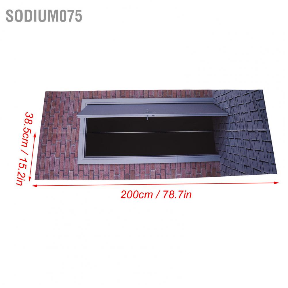Sodium075 2 miếng dán cửa Tự dính không thấm nước Kết cấu trang trí mờ 38.5x200cm / 15.2x78.7in PVC 3D áp phích