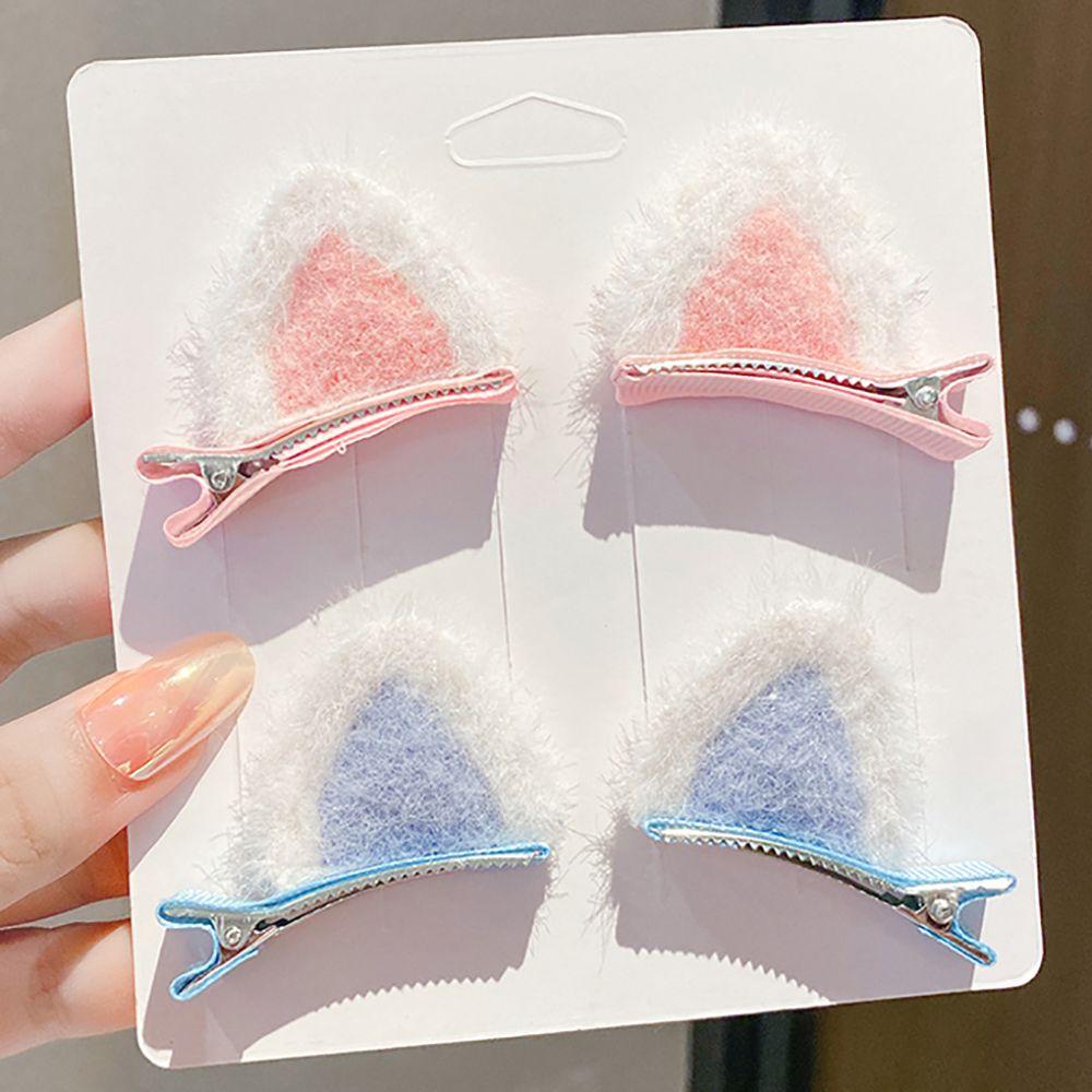 Kẹp Tóc Tai Mèo Bằng Vải 15H Dễ Thương Dành Cho Nữ