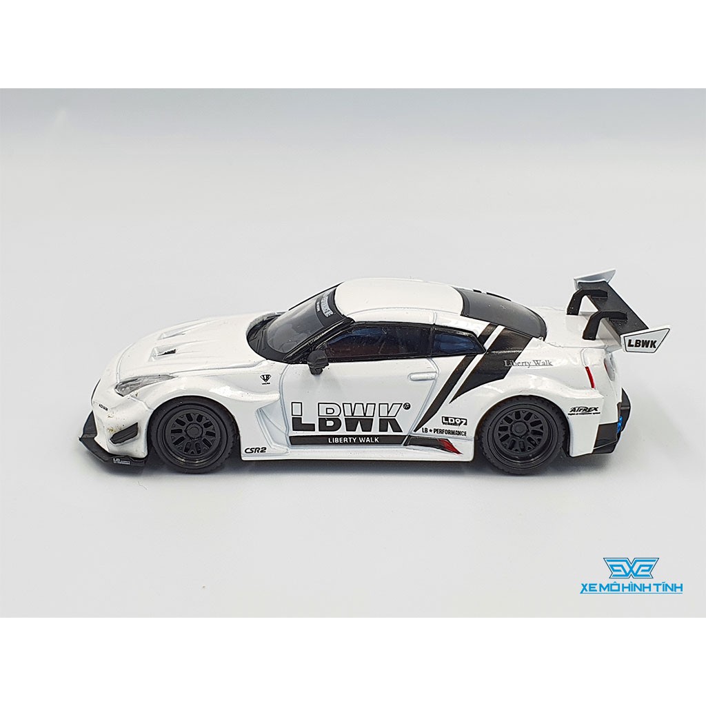 Xe Mô Hình LB-Silhouette WORKS GT NISSAN 35GT-RR Ver.1 White LBWK LHD Tỉ lệ 1:64 Mini GT (Trắng)