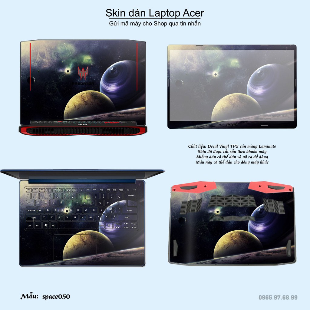 Skin dán Laptop Acer in hình không gian _nhiều mẫu 9 (inbox mã máy cho Shop)