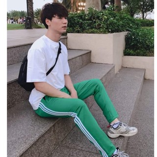 [COMBO TIẾT KIỆM] Set áo + quần xanh 3 sọc unisex