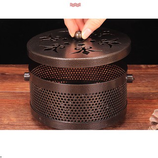 Hộp đốt nhang muỗi CỔ ĐIỂN, khay đựng hương muỗi chuyên dụng KIM LOẠI an toàn chống cháy siêu tiện dụng