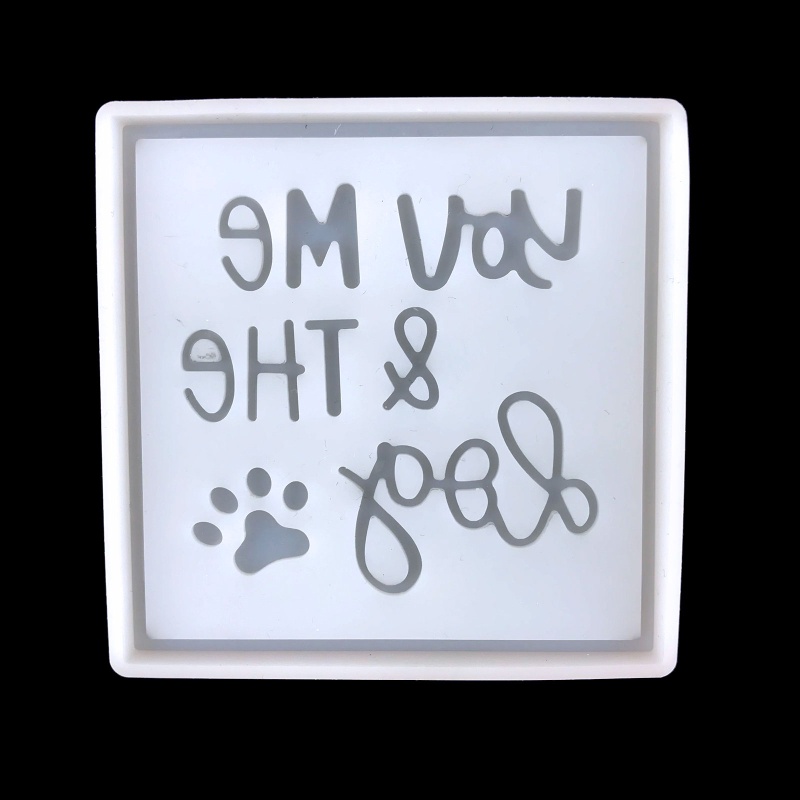 Khuôn Silicone Làm Đế Lót Ly Hình Dấu Chân Chó Dag DIY