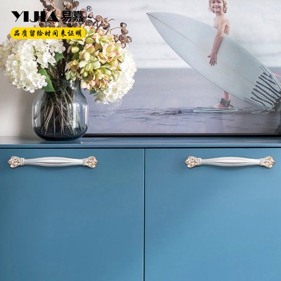 Yi Jia hiện đại đơn giản tủ quần áo kéo cửa ngăn kéo tủ cửa xử lý Bắc Âu Tủ giày nội thất CỬA BẾP xử lý