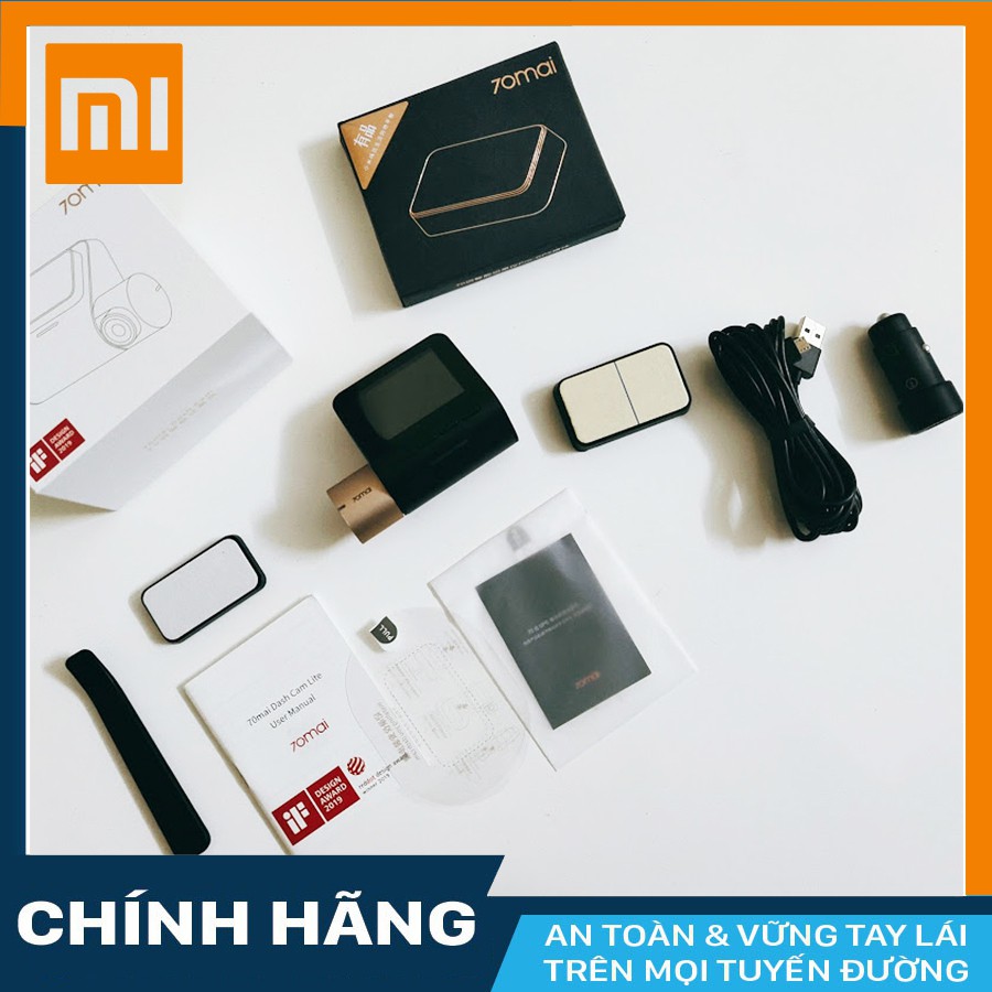 Camera hành trình Xiaomi 70mai Lite có GPS hiển thị tốc độ + thẻ nhớ 16/32/64GB Class 10 - hàng chĩnh hãng