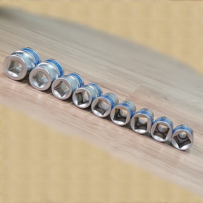 Bộ Dụng Cụ Gồm 9 Đầu Tuýp Lục Giác 1/2 size 8,10,12,13,14,17,19,22,24mm