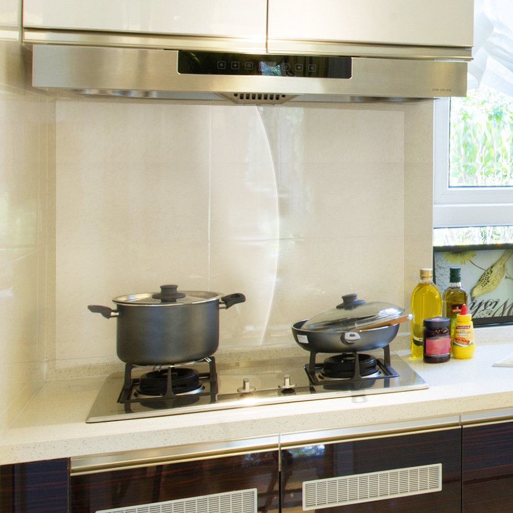 Miếng dán tường nhà bếp trong suốt chống thấm nước/ dầu tiện dụng